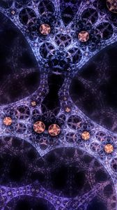 Preview wallpaper fractal, pattern, abstraction, tangled, purple