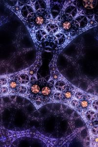 Preview wallpaper fractal, pattern, abstraction, tangled, purple