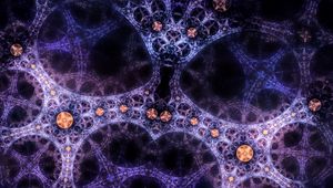 Preview wallpaper fractal, pattern, abstraction, tangled, purple