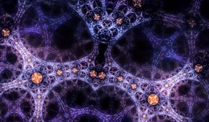 Preview wallpaper fractal, pattern, abstraction, tangled, purple