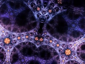 Preview wallpaper fractal, pattern, abstraction, tangled, purple