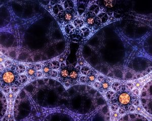 Preview wallpaper fractal, pattern, abstraction, tangled, purple