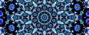 Preview wallpaper fractal, pattern, blue, abstraction, black