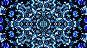 Preview wallpaper fractal, pattern, blue, abstraction, black