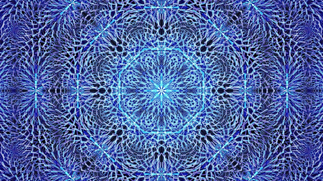 Wallpaper fractal, pattern, blue, background, abstraction