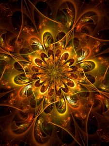 Preview wallpaper fractal, pattern, bright, tangled, abstraction