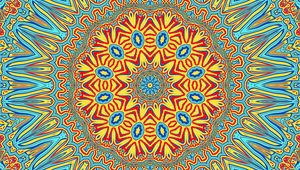 Preview wallpaper fractal, pattern, bright, kaleidoscope abstraction