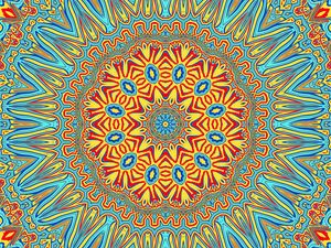 Preview wallpaper fractal, pattern, bright, kaleidoscope abstraction