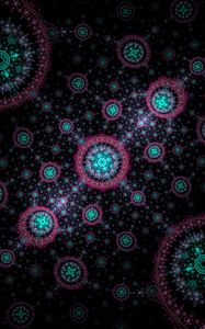 Preview wallpaper fractal, pattern, circles, network, abstraction