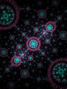 Preview wallpaper fractal, pattern, circles, network, abstraction