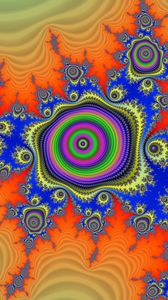 Preview wallpaper fractal, pattern, circles, abstraction, colorful
