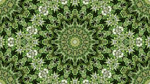 Preview wallpaper fractal, pattern, circles, shapes, abstraction, green