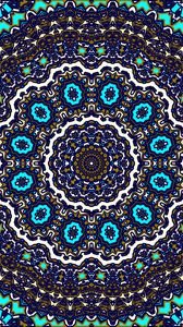 Preview wallpaper fractal, pattern, circles, shapes, abstraction, blue