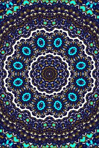 Preview wallpaper fractal, pattern, circles, shapes, abstraction, blue