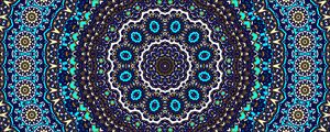 Preview wallpaper fractal, pattern, circles, shapes, abstraction, blue