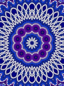 Preview wallpaper fractal, pattern, circles, background, blue