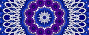 Preview wallpaper fractal, pattern, circles, background, blue