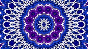 Preview wallpaper fractal, pattern, circles, background, blue