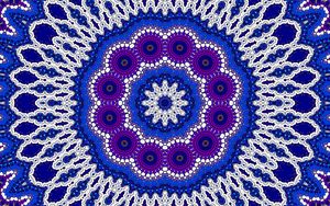 Preview wallpaper fractal, pattern, circles, background, blue