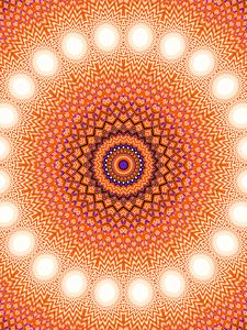 Preview wallpaper fractal, pattern, circles, orange, abstraction