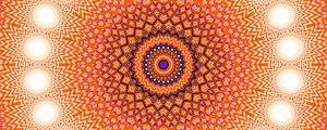 Preview wallpaper fractal, pattern, circles, orange, abstraction