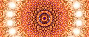 Preview wallpaper fractal, pattern, circles, orange, abstraction