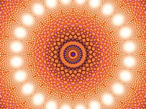 Preview wallpaper fractal, pattern, circles, orange, abstraction