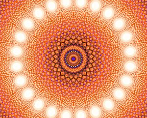 Preview wallpaper fractal, pattern, circles, orange, abstraction