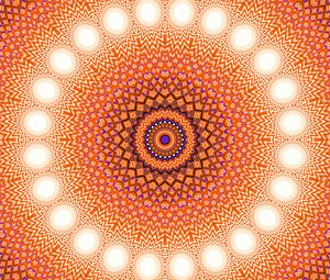 Preview wallpaper fractal, pattern, circles, orange, abstraction