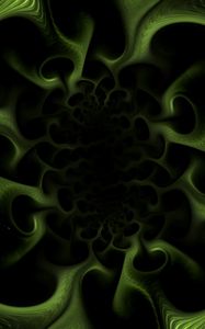 Preview wallpaper fractal, pattern, coal, green, dark