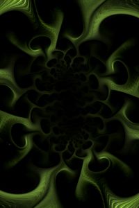 Preview wallpaper fractal, pattern, coal, green, dark