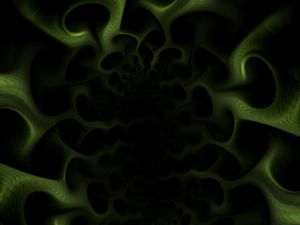 Preview wallpaper fractal, pattern, coal, green, dark