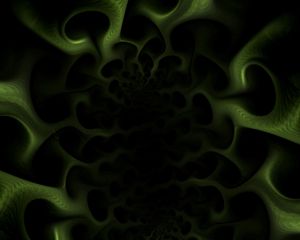Preview wallpaper fractal, pattern, coal, green, dark