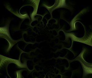 Preview wallpaper fractal, pattern, coal, green, dark