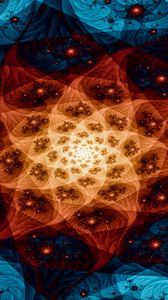 Preview wallpaper fractal, pattern, flower, glow, abstraction