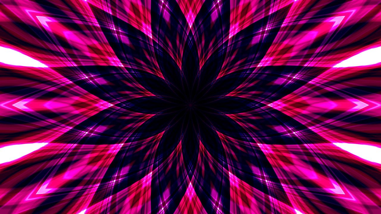 Wallpaper fractal, pattern, flowers, purple