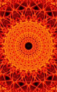 Preview wallpaper fractal, pattern, fragments, abstraction, orange