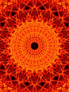 Preview wallpaper fractal, pattern, fragments, abstraction, orange