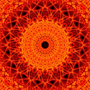 Preview wallpaper fractal, pattern, fragments, abstraction, orange