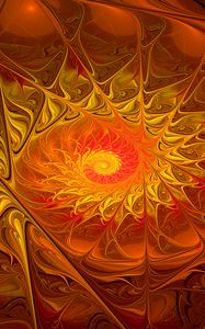 Preview wallpaper fractal, pattern, funnel, orange, bright, abstraction