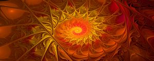 Preview wallpaper fractal, pattern, funnel, orange, bright, abstraction