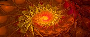 Preview wallpaper fractal, pattern, funnel, orange, bright, abstraction
