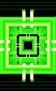 Preview wallpaper fractal, pattern, geometric, squares, lines, green