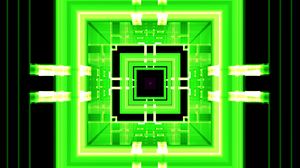 Preview wallpaper fractal, pattern, geometric, squares, lines, green