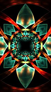 Preview wallpaper fractal, pattern, geometric, glow, abstract