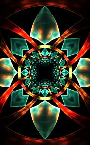 Preview wallpaper fractal, pattern, geometric, glow, abstract