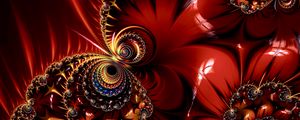 Preview wallpaper fractal, pattern, glare, abstraction, red