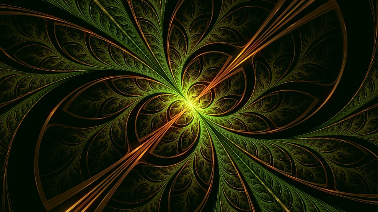 Wallpaper fractal, pattern, glow, tangled, abstraction