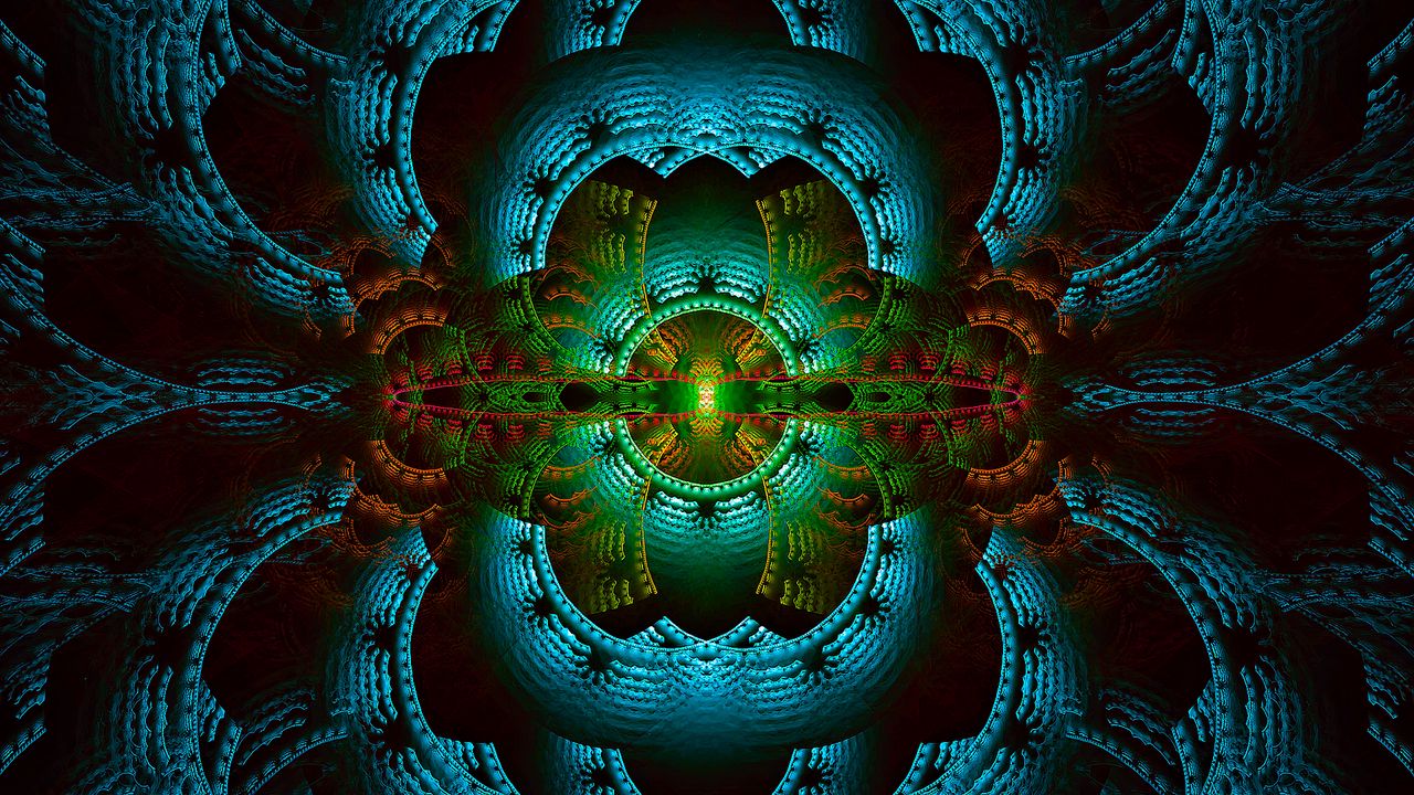 Wallpaper fractal, pattern, glow, abstraction