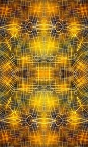 Preview wallpaper fractal, pattern, glow, abstraction, yellow